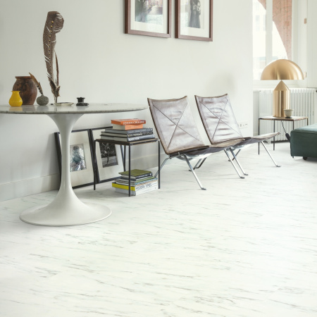 QS Alpha Vinyl ORO BASE плитка AVSTT 40136 Мрамор каррарский белый